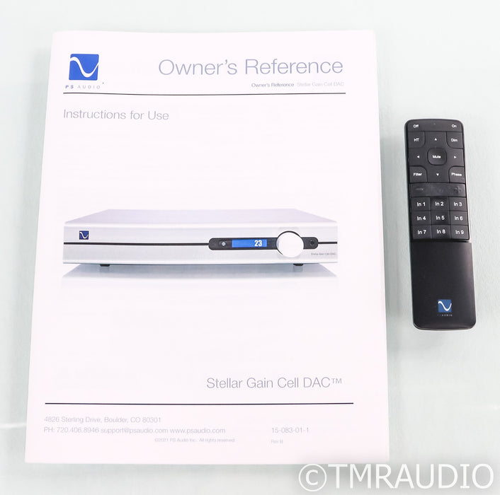 PS Audio Stellar Gain Cell DAC; D/A Converter; Silver; Remote (Used)