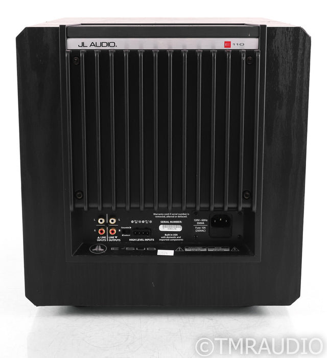 JL Audio E-Sub e110 10" Powered Subwoofer; Black Ash