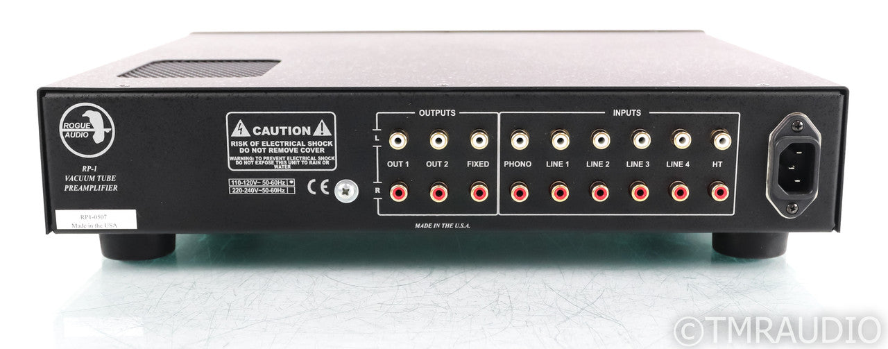 Rogue Audio RP-1 Stereo Tube Preamplifier; Remote; RP1; Black; MM Phono