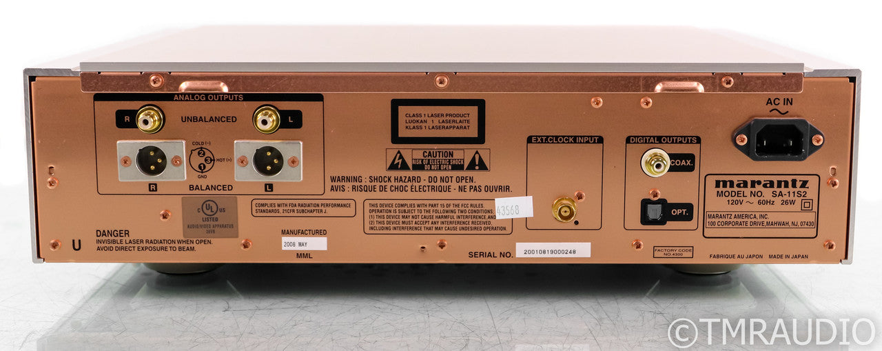 Marantz SA-11S2 SACD / CD Player; SA11S2; Remote