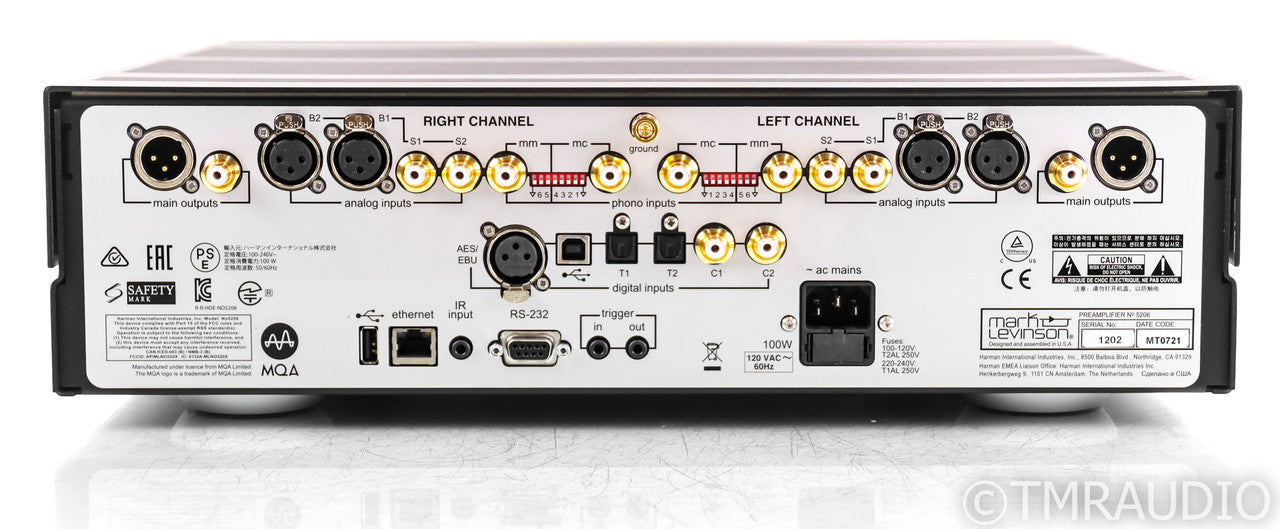 Mark Levinson 5206 Stereo Preamplifier / DAC; No.5206; USB; Bluetooth; Remote