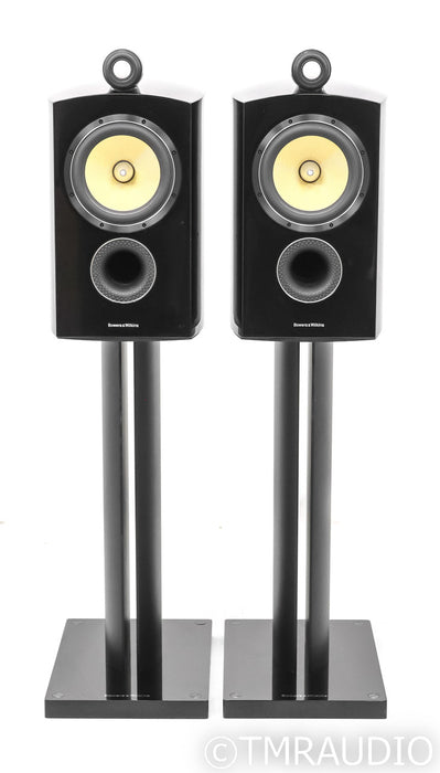 B&W 805 D2 Bookshelf Speakers; D-2; Piano Black Pair w/ Stands; Diamond