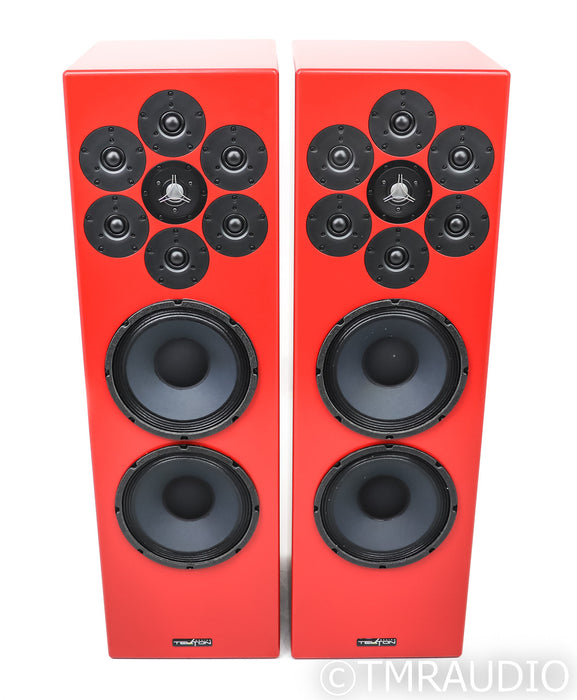 Tekton 2-10 Perfect SET Floorstanding Speakers; BE Tweeter, Wire Upgrades; Red Pair