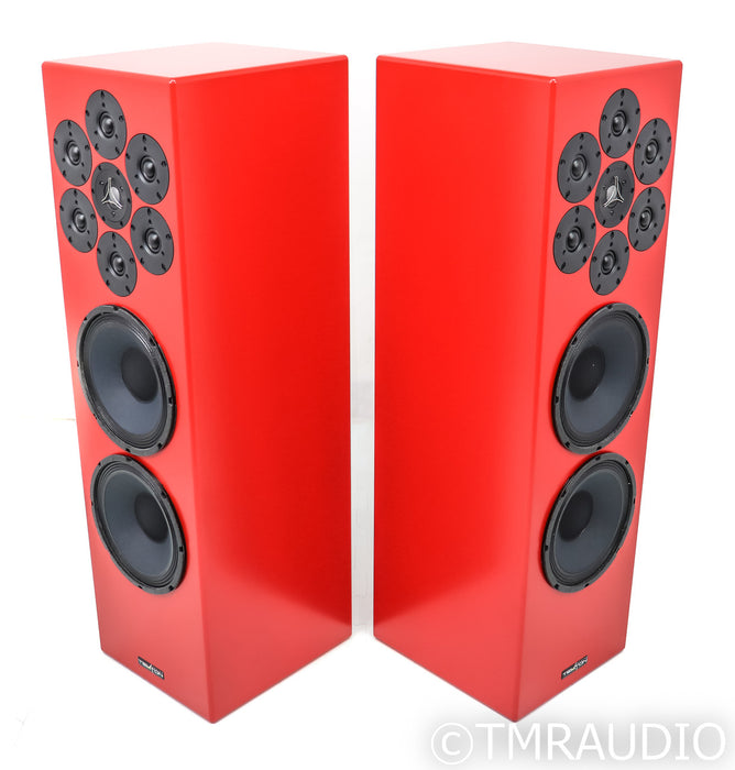 Tekton 2-10 Perfect SET Floorstanding Speakers; BE Tweeter, Wire Upgrades; Red Pair