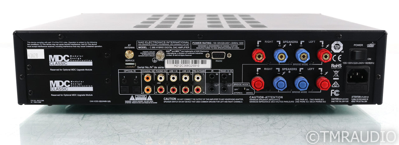NAD C 368 Digital Stereo Integrated Amplifier; Remote; MM Phono; Bluetooth