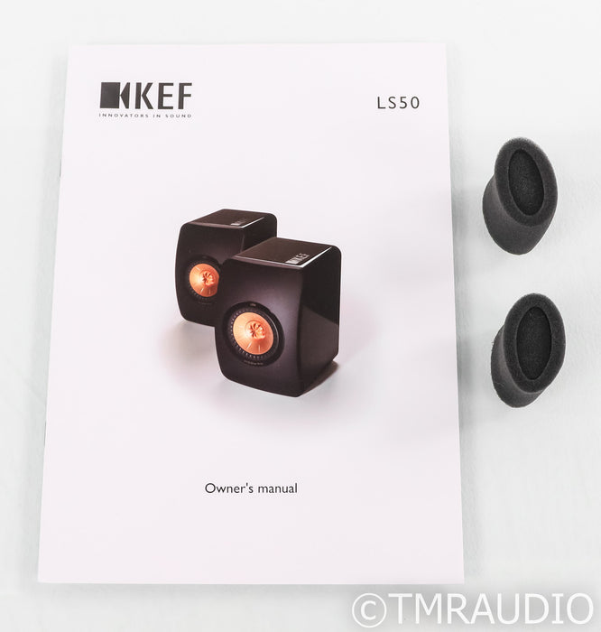 KEF LS50 Bookshelf Speakers; Black Pair
