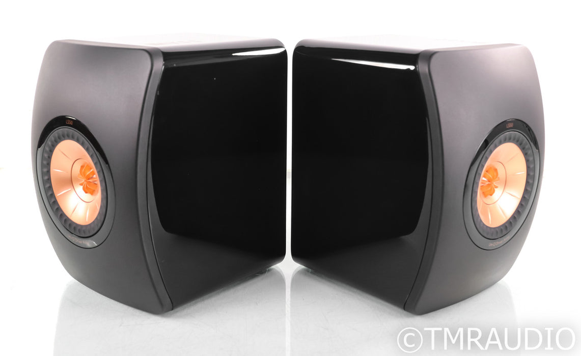 KEF LS50 Bookshelf Speakers; Black Pair