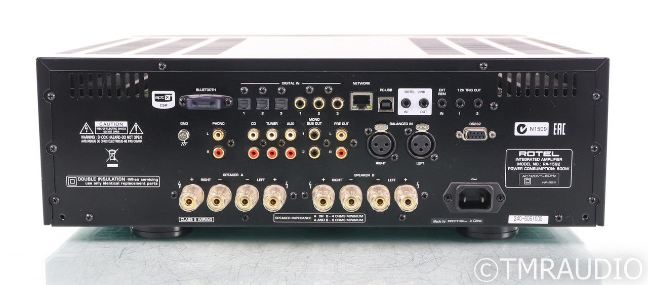 Rotel RA-1592 Stereo Integrated Amplifier; Black; Remote; Bluetooth