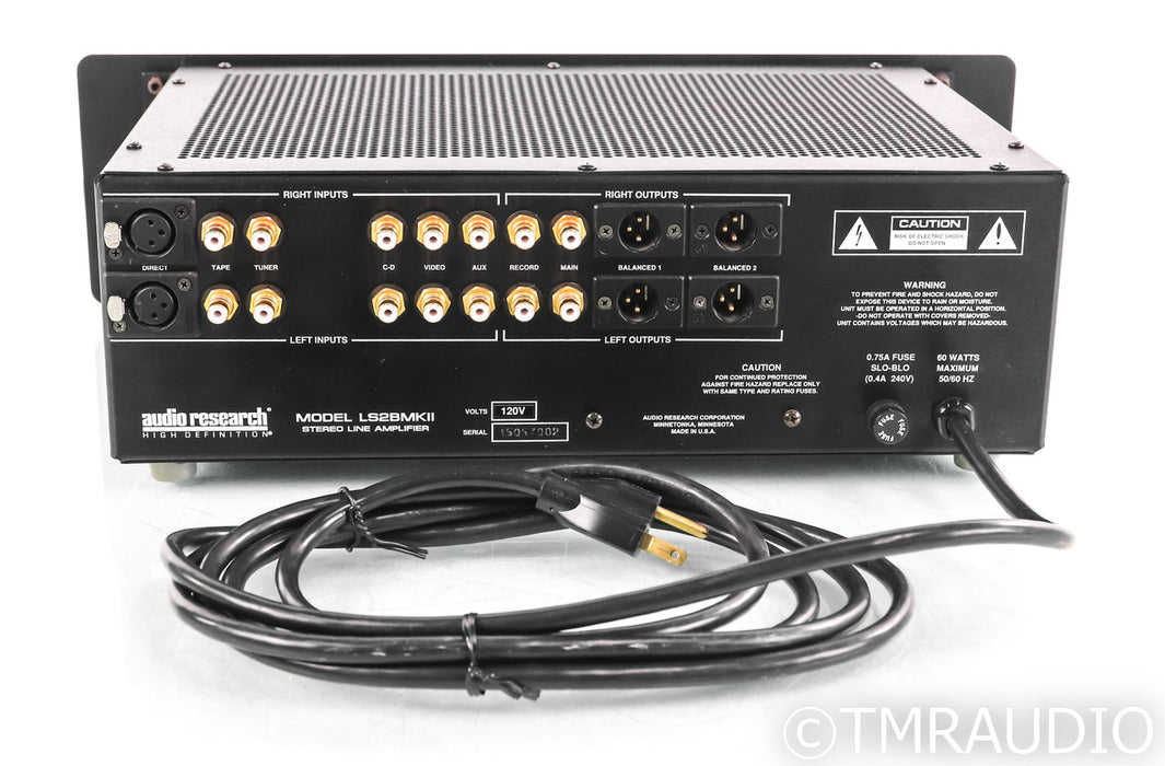 Audio Research LS2B MkII Stereo Tube Hybrid Preamplifier; Black (No Remote)