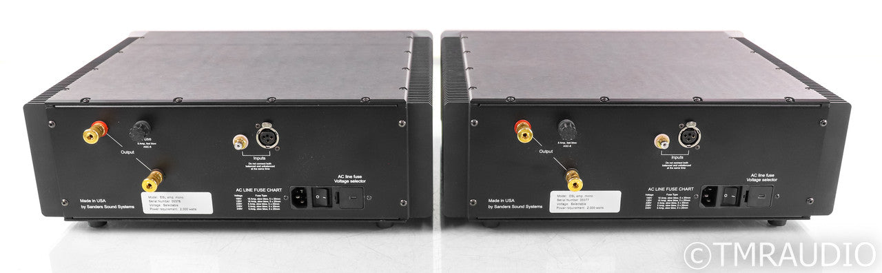 Sanders ESL Mono Power Amplifier; Silver Pair
