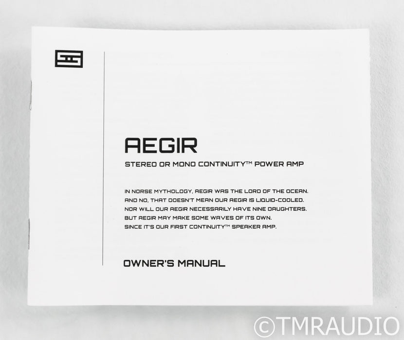 Schiit Aegir Stereo Power Amplfiier; Silver