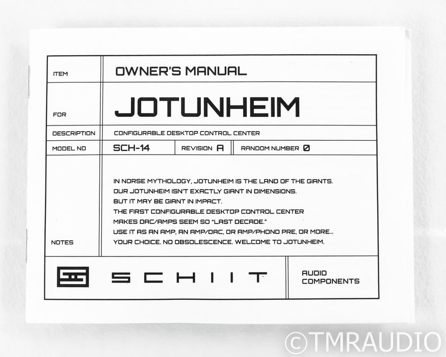 Schiit Jotunheim Headphone Amplifier / Preamplifier; Gen 1
