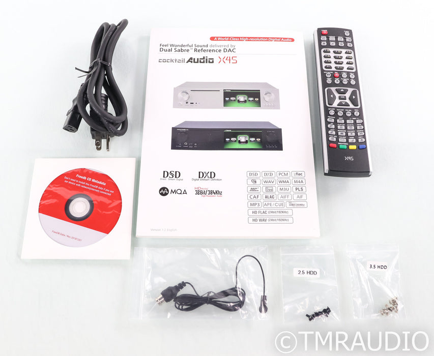 Cocktail Audio CA-X45 Network Streamer / Server / CD Ripper; Remote; X-45