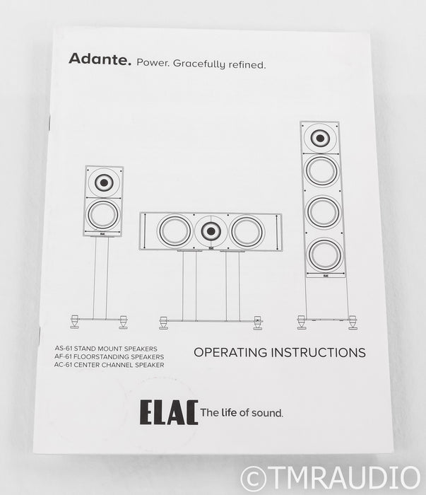 ELAC Adante AS-61 Bookshelf Speakers; Rosewood Pair; AS61