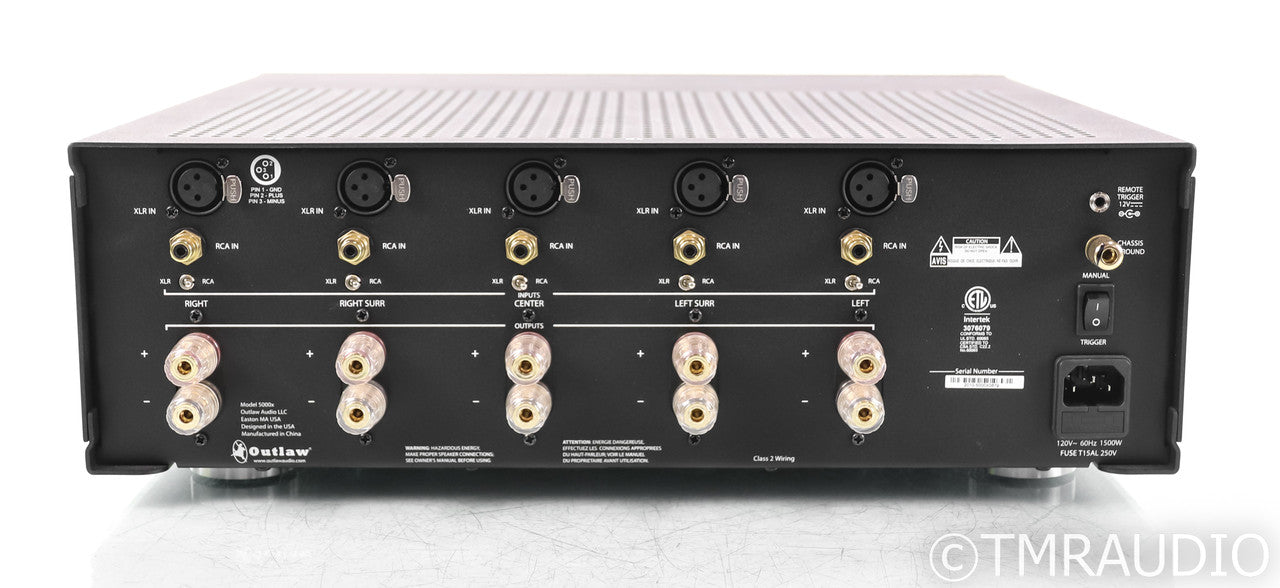 Outlaw Audio Model 5000x Five Channel Power Amplifier; Black