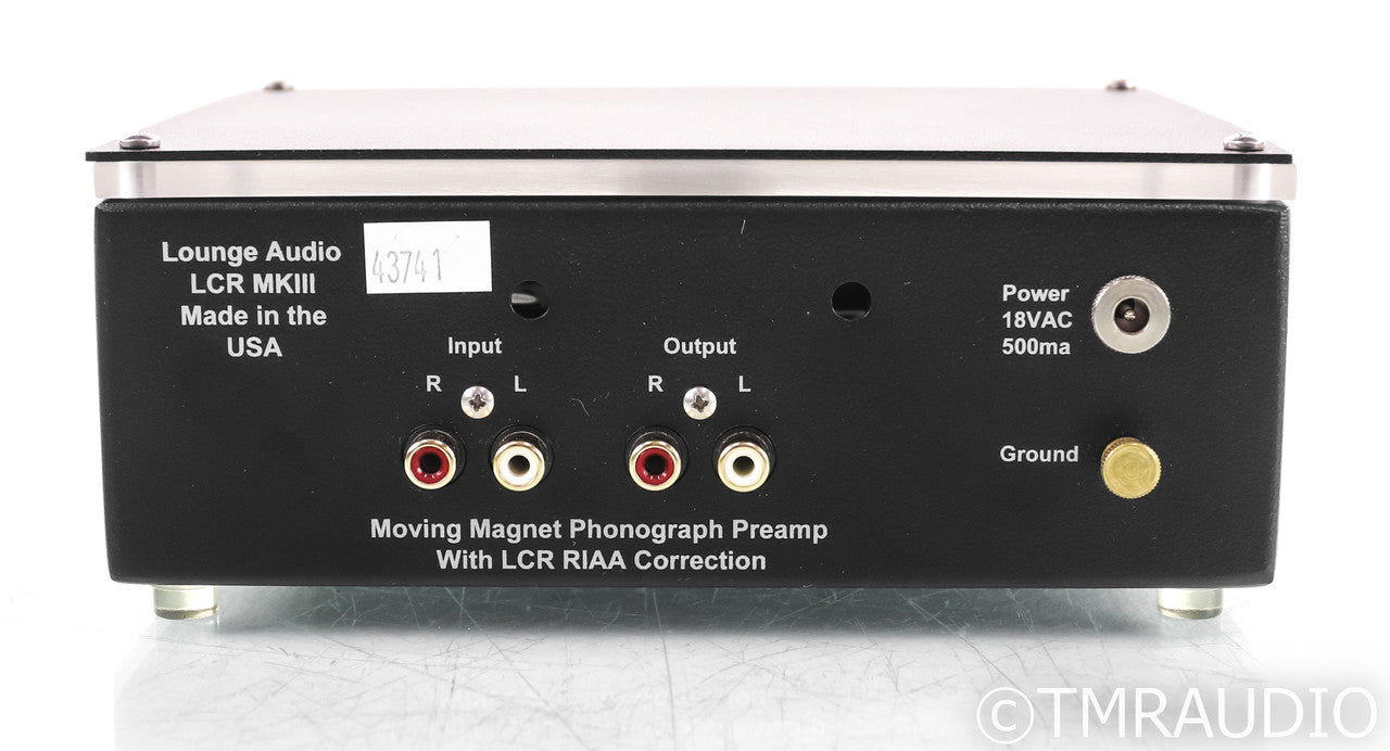Lounge Audio LCR MkIII MM Phono Preamplifier; Mk3; Black; Silver Wire Upgrade