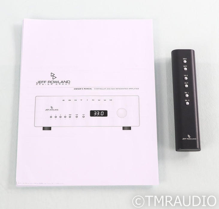Jeff Rowland Continuum 500 Stereo Power Amplifier; Remote