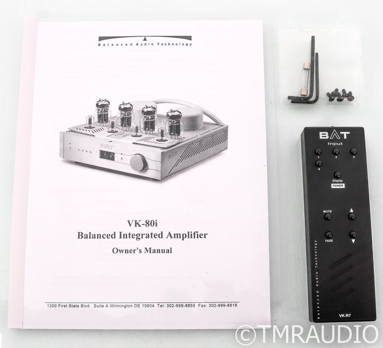 BAT VK-80i Stereo Tube Integrated Amplifier; VK80i; Remote