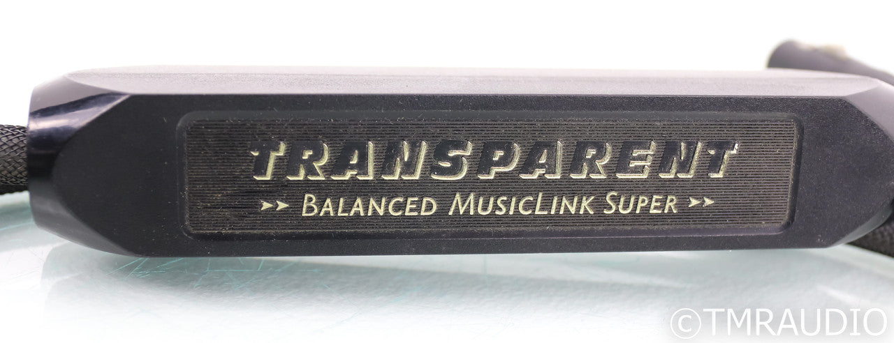 Transparent Audio Music Link Super XLR Cables; 3m Pair Balanced Interconnects