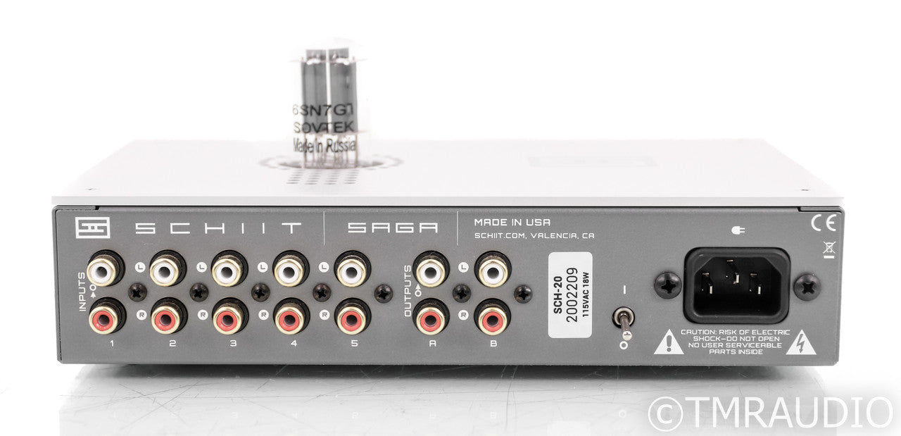 Schiit Audio Saga Stereo Tube Hybrid Preamplifier; Silver; Remote
