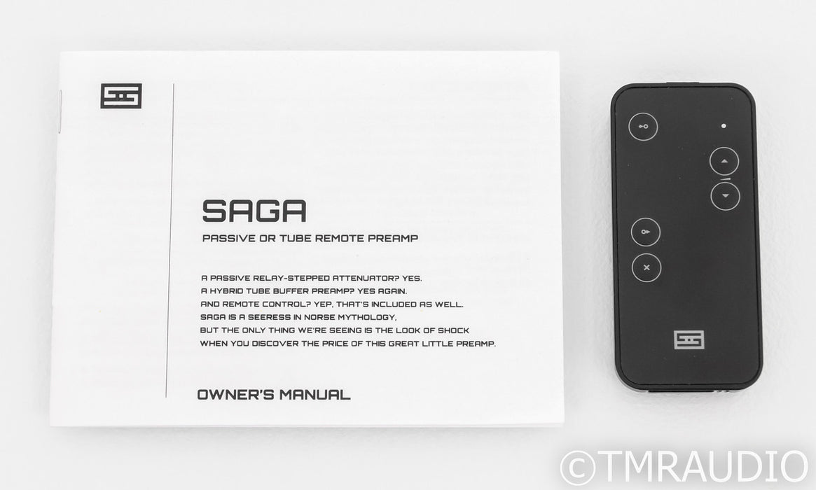 Schiit Audio Saga Stereo Tube Hybrid Preamplifier; Silver; Remote