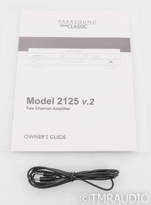 Parasound NewClassic Model 2125 v.2 Stereo Power Amplifier; Black