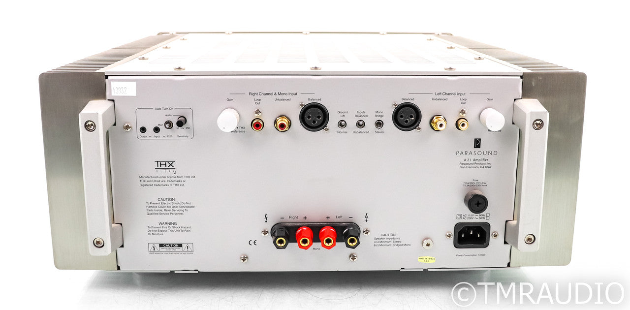 Parasound Halo A 21 Stereo Power Amplifier; A21; Silver
