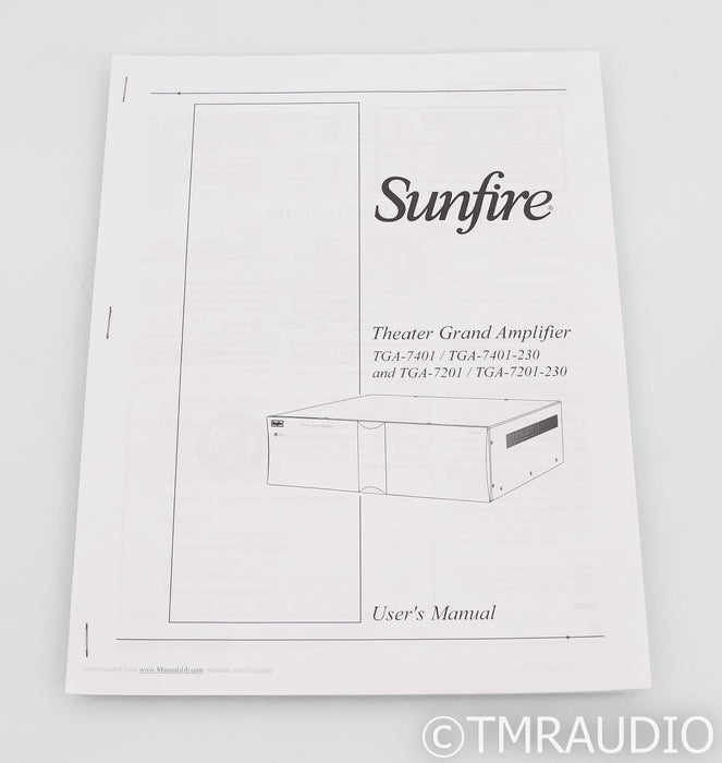 Sunfire TGA7201 7-Channel Power Amplifier; TGA-7201; Black