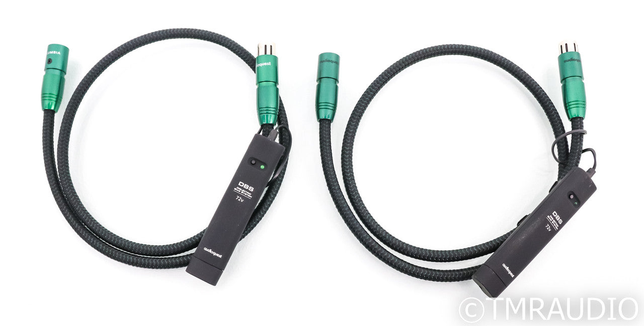AudioQuest Columbia XLR Cables; 1m Pair Balanced Interconnects; 72v DBS