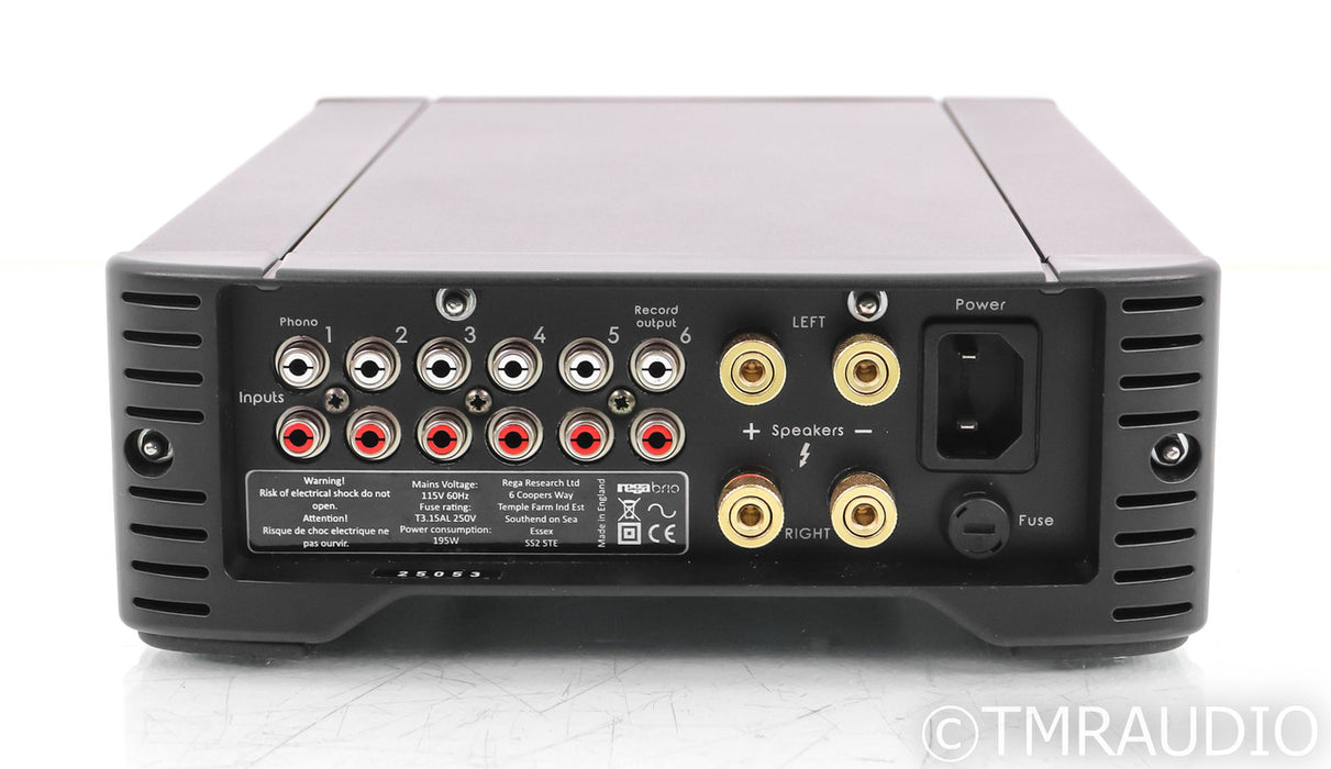 Rega Brio-R Stereo Integrated Amplifier; Brio 2016; MM / MC Phono; Remote; Black
