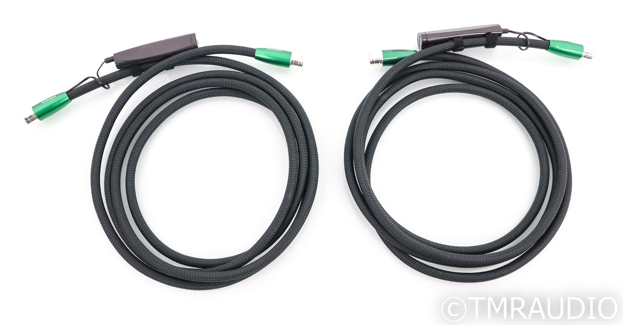 AudioQuest Earth XLR Cables; 3m Pair Balanced Interconnects; 72v DBS