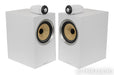 B&W CM6 S2 Bookshelf Speakers; Satin White Pair (No Grills)