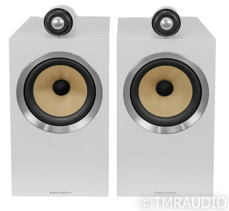 B&W CM6 S2 Bookshelf Speakers; Satin White Pair (No Grills)