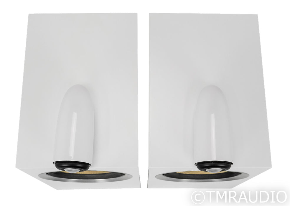 B&W CM6 S2 Bookshelf Speakers; Satin White Pair (No Grills)