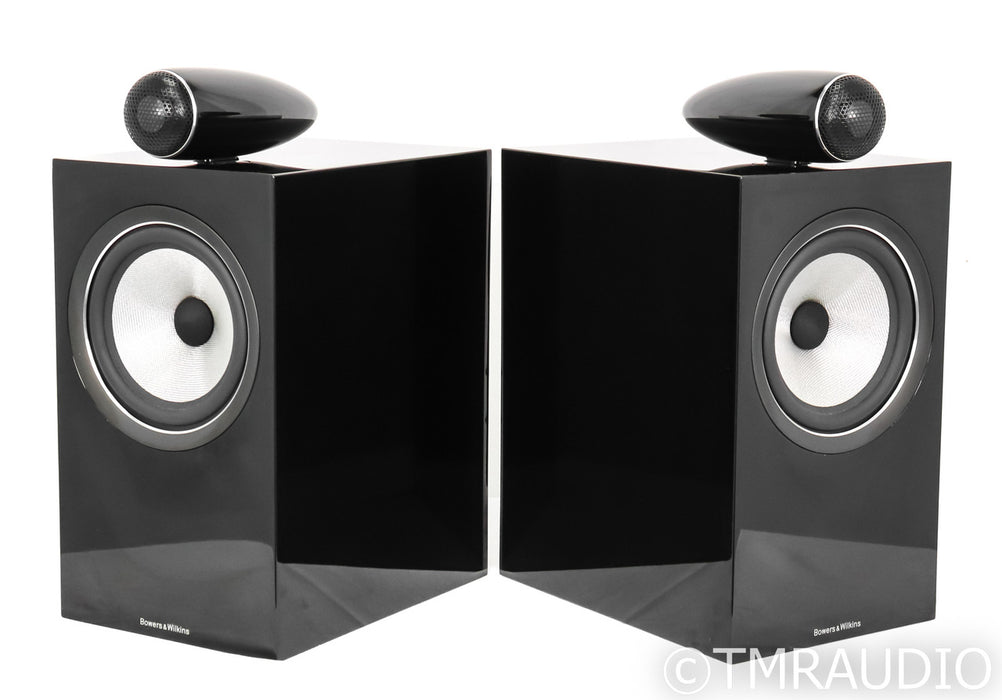 B&W 705 S2 Bookshelf Speakers; Gloss Black Pair