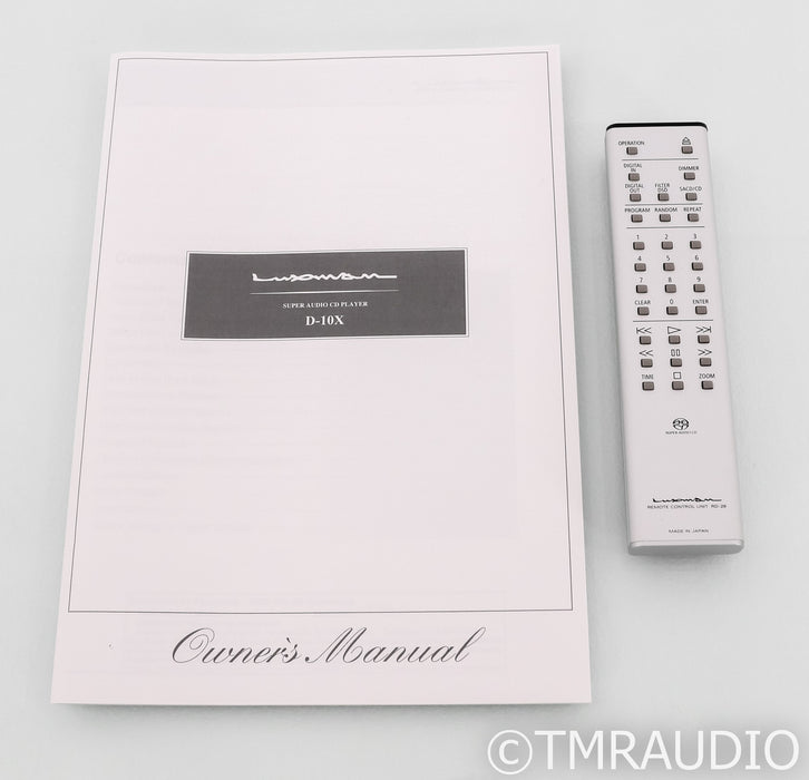 Luxman D-10x DAC / CD / SACD Player; D10X; Remote; Silver