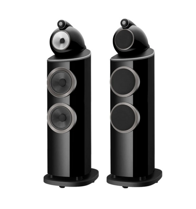 B&W 803 D4 Floorstanding Speakers; Gloss Black Pair (New)