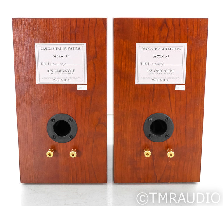 Omega Super 3i Bookshelf Speakers; Cherry Pair; 3-I