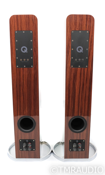 Q Acoustics Concept 500 Floorstanding Speakers; Gloss Black w/ Walnut Pair