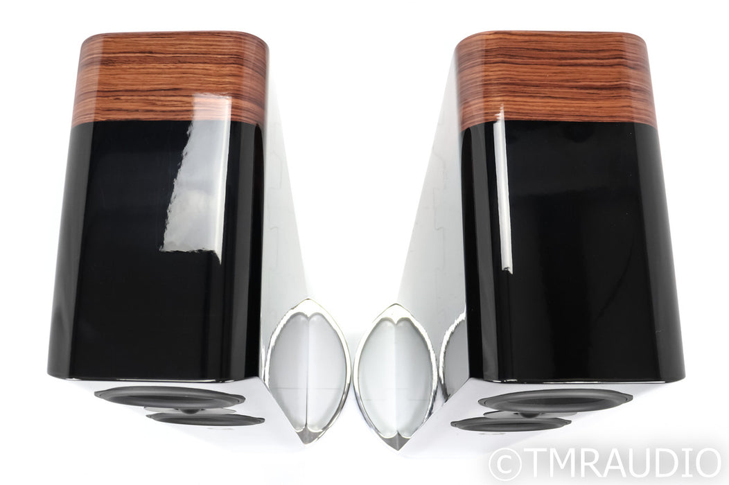 Q Acoustics Concept 500 Floorstanding Speakers; Gloss Black w/ Walnut Pair