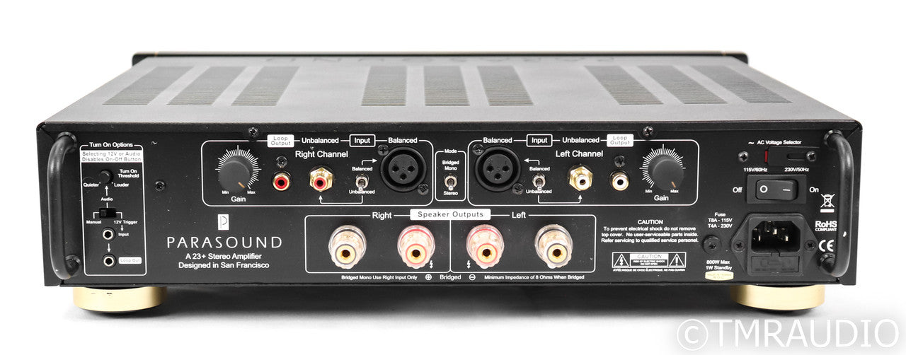 Parasound A 23+ Stereo Power Amplifier; Black; A23+