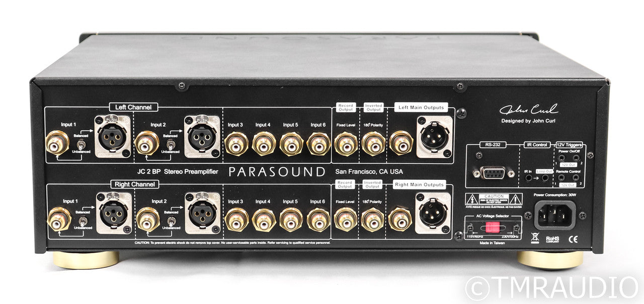 Parasound JC 2 BP Stereo Preamplifier; JC 2 BP; John Curl (No Remote)