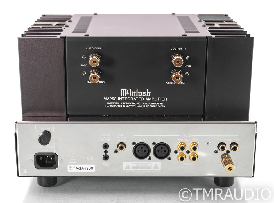 McIntosh MA252 Stereo Tube Hybrid Integrated Amplifier; Remote; MM Phono MA-252
