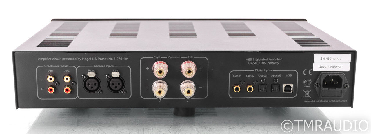 Hegel H80 Stereo Integrated Amplifier; Black; Remote