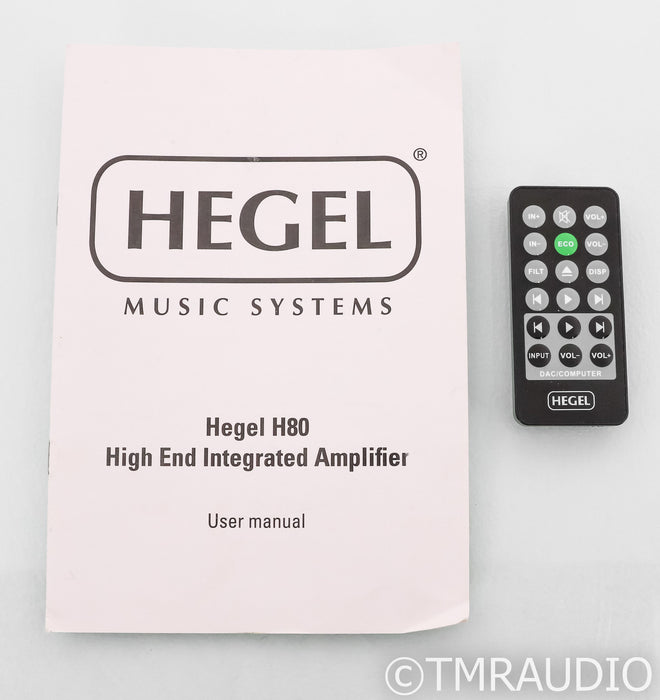 Hegel H80 Stereo Integrated Amplifier; Black; Remote