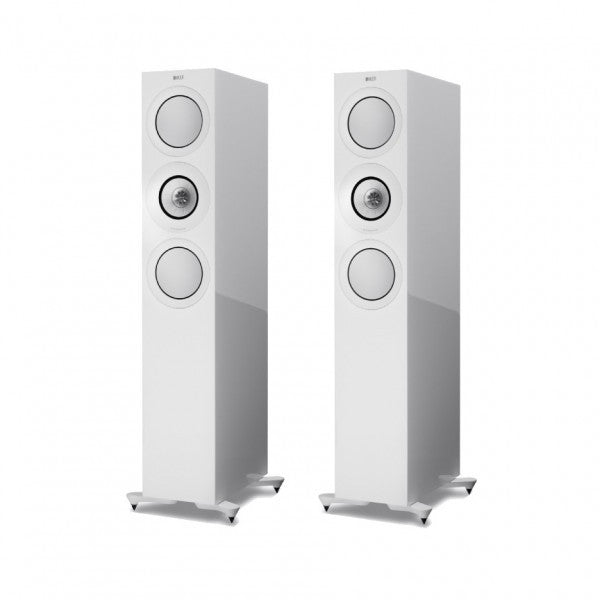 KEF R7 Floorstanding Speakers; White Pair (New)