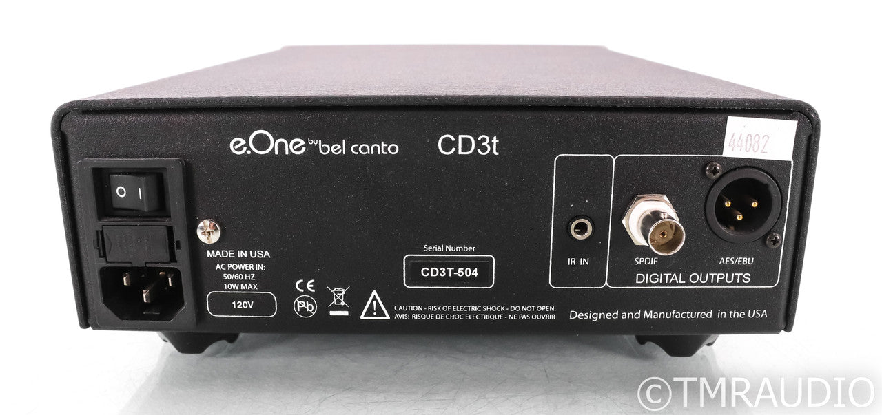 Bel Canto e.One CD3t CD Transport; Silver; Remote; CD3-T