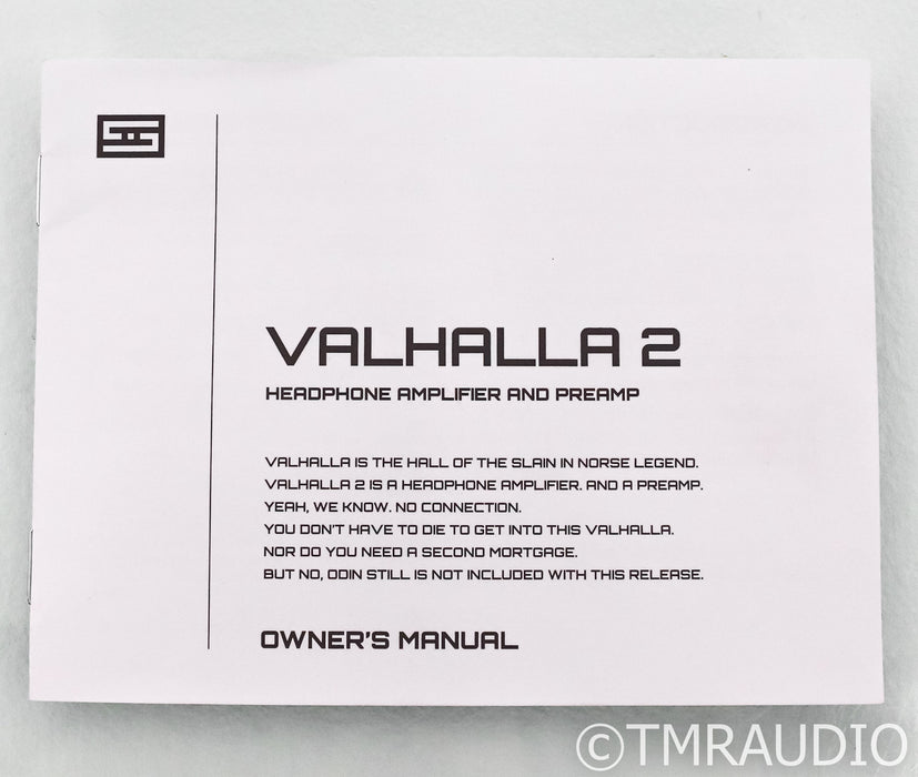 Schiit Audio Valhalla 2 Headphone Amplifier; Black