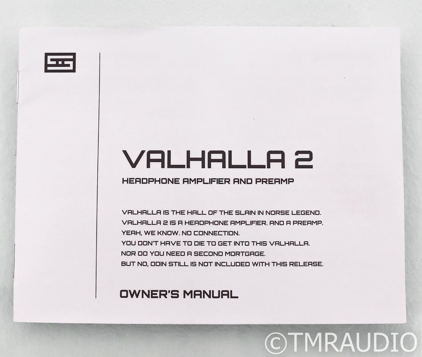 Schiit Audio Valhalla 2 Headphone Amplifier; Black