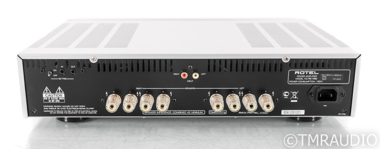 Rotel RB-1562 Stereo Power Amplifier; Silver; RB1562